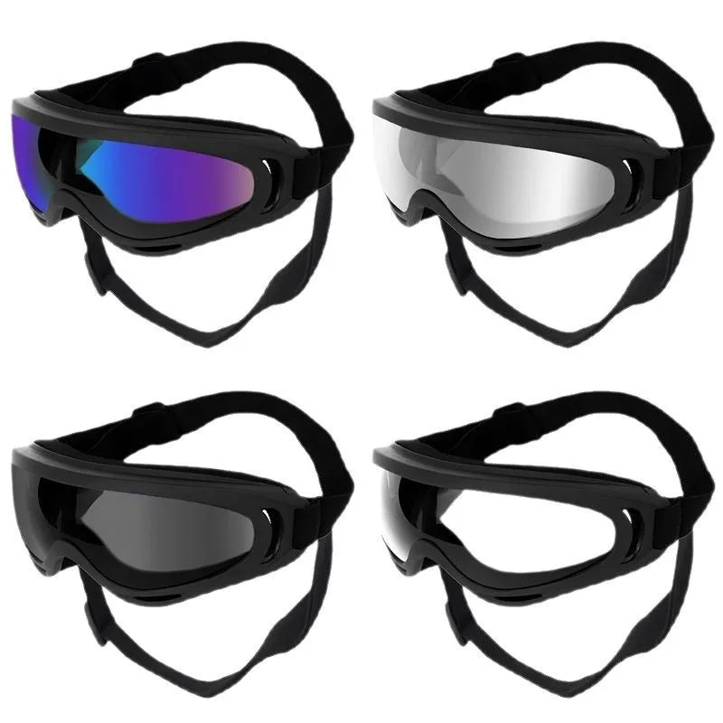 Black adjustable dog goggles sunglasses for outdoor pet eye protection