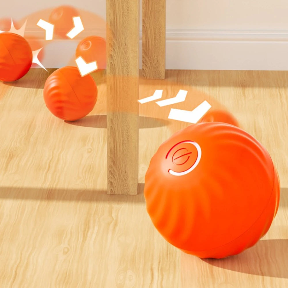 Automatic Moving Dog Ball Toy – USB Rechargeable Interactive Jumping & Rotating Puppy Toy