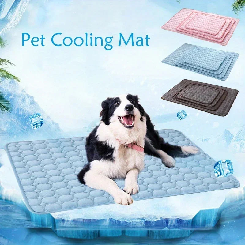 Cooling Silk Dog Bed Mat – Soft Summer Pet Sleeping Pad