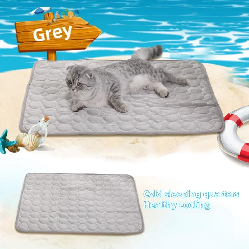 Cooling Silk Dog Bed Mat – Soft Summer Pet Sleeping Pad