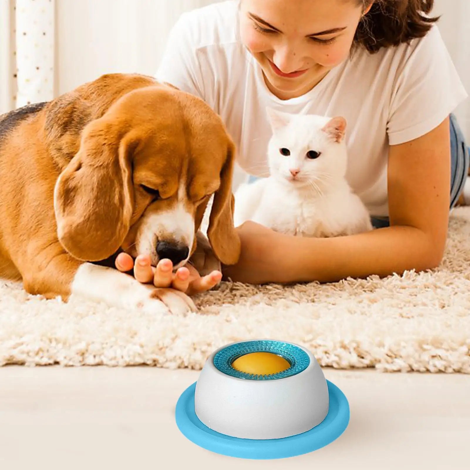 Slow Feed Dog Bowl – Healthy Plastic Feeding Bowl for Dogs, Cats & Puppies