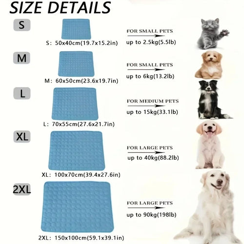Cooling Silk Dog Bed Mat – Soft Summer Pet Sleeping Pad
