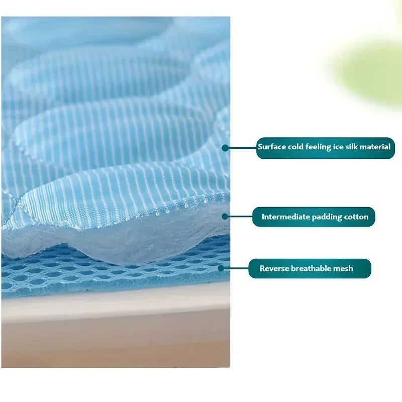 Cooling Silk Dog Bed Mat – Soft Summer Pet Sleeping Pad