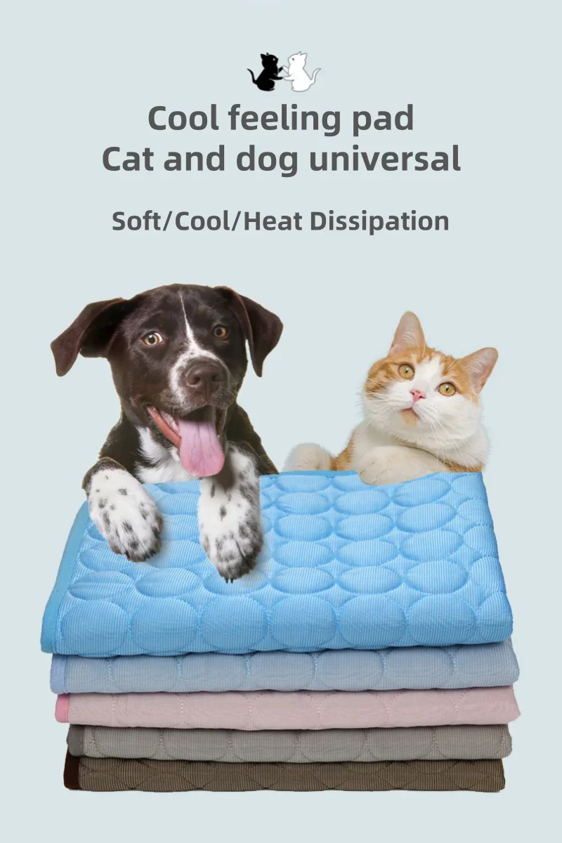 Cooling Silk Dog Bed Mat – Soft Summer Pet Sleeping Pad