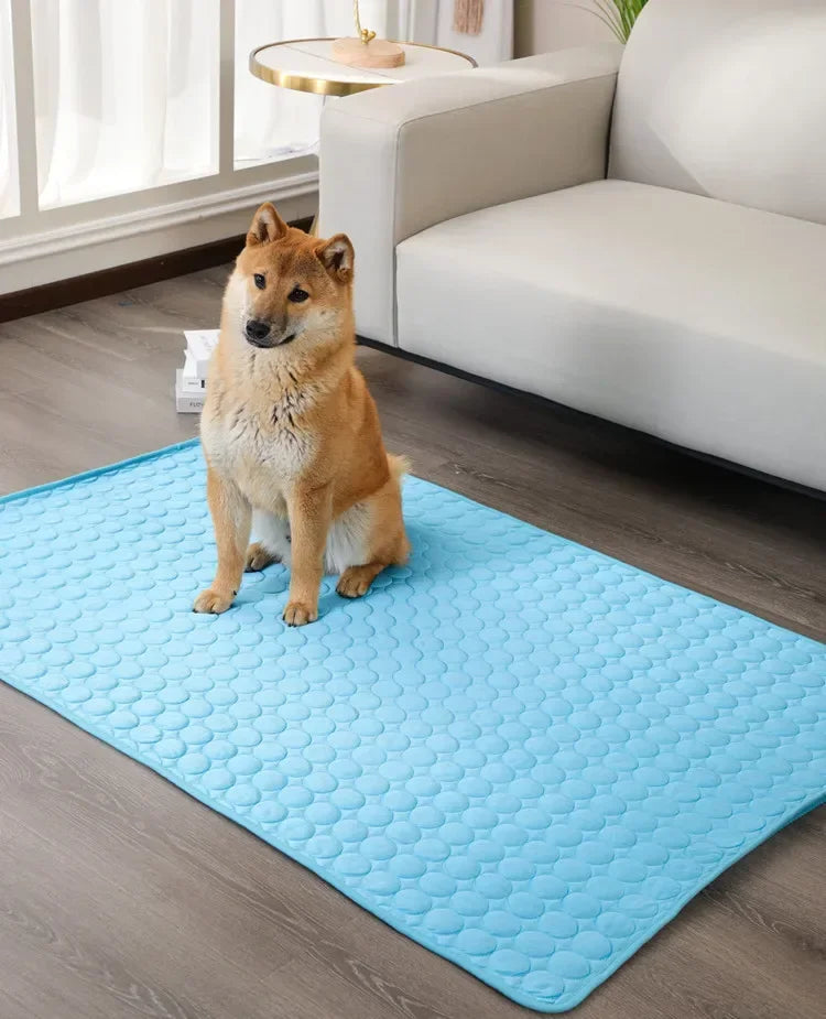 Cooling Silk Dog Bed Mat – Soft Summer Pet Sleeping Pad