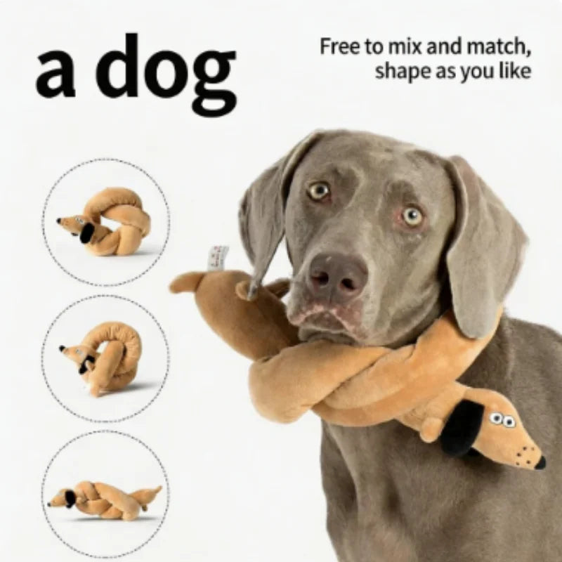 Plush Dog Toy for Aggressive Chewers – Soft Fleece Squeaky Toy for Dog