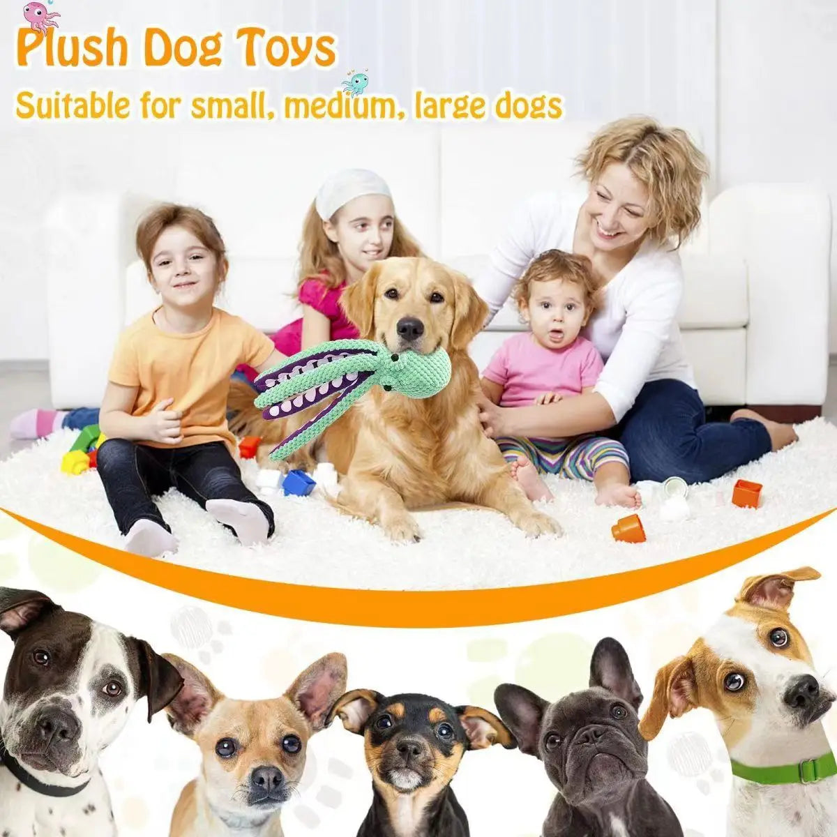 Product Title Plush Squeaky Dog Toy – Soft Fleece Chew & Play Toy