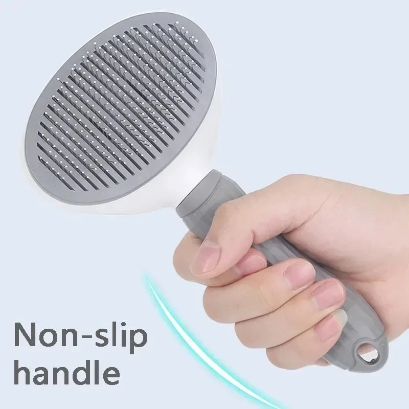 Self-Cleaning Pet Grooming Brush for Dogs & Cats – Hair Remover and Dematting Comb