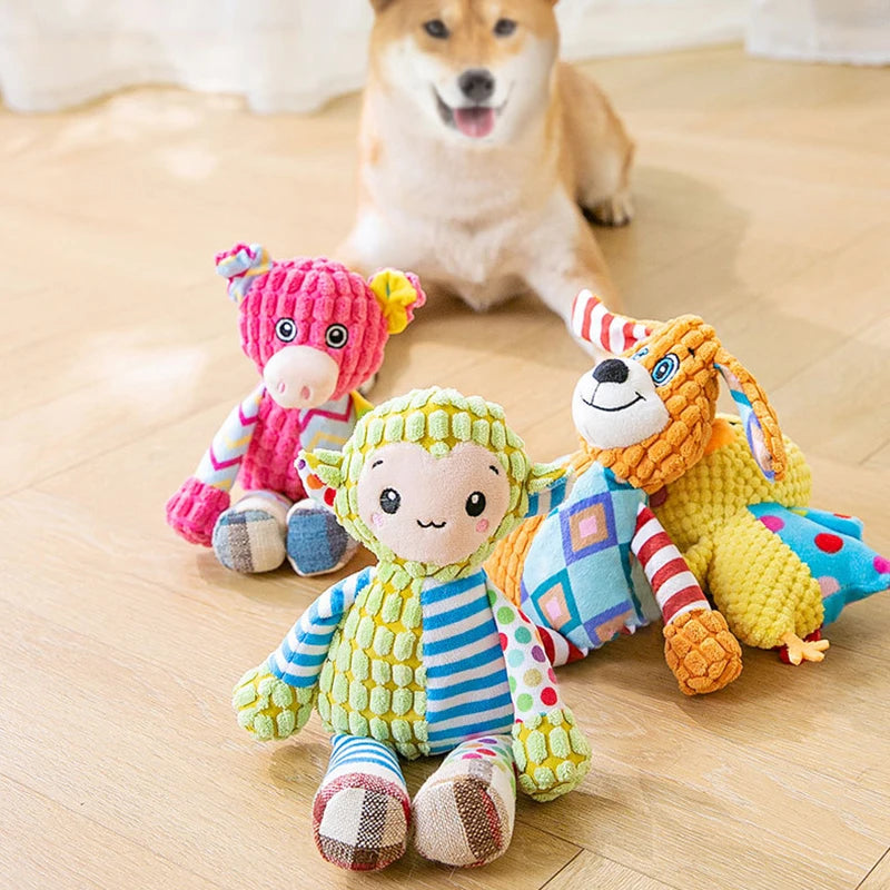 Ishiline Plush Squeaky Dog Toy – Soft Fleece Chew & Cuddle Toy