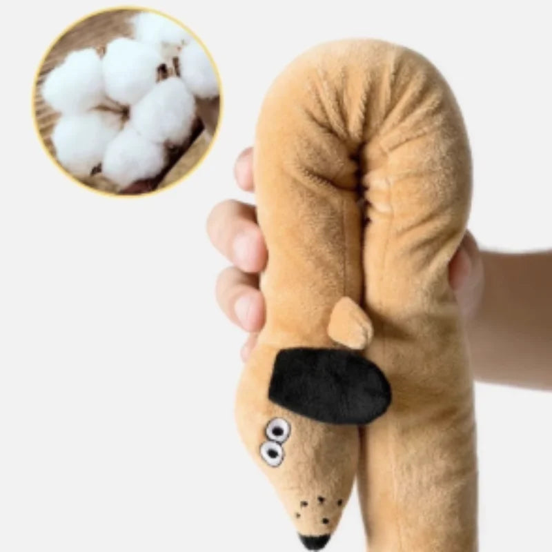 Plush Dog Toy for Aggressive Chewers – Soft Fleece Squeaky Toy for Dog