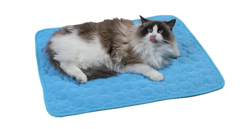 Cooling Silk Dog Bed Mat – Soft Summer Pet Sleeping Pad