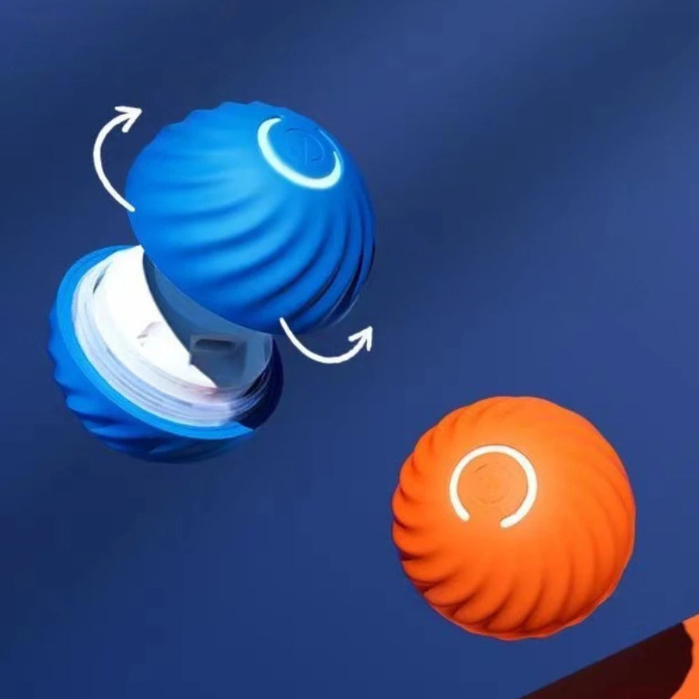 Automatic Moving Dog Ball Toy – USB Rechargeable Interactive Jumping & Rotating Puppy Toy