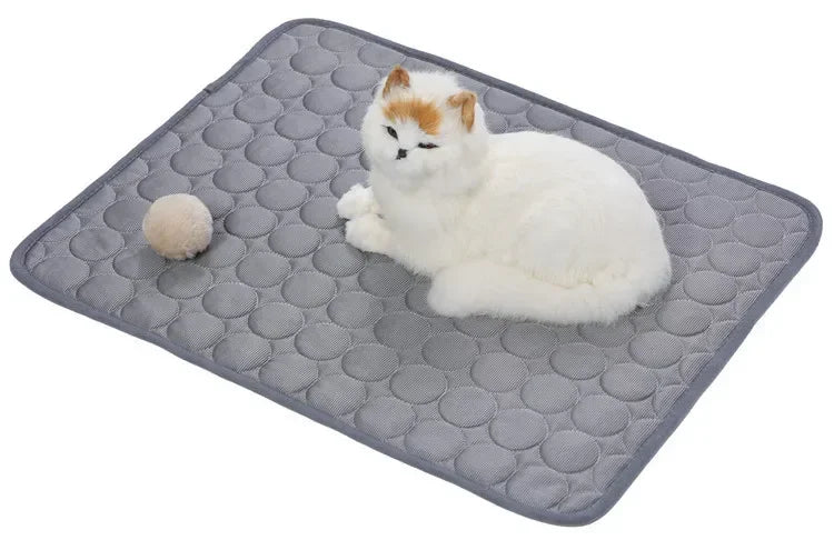 Cooling Silk Dog Bed Mat – Soft Summer Pet Sleeping Pad