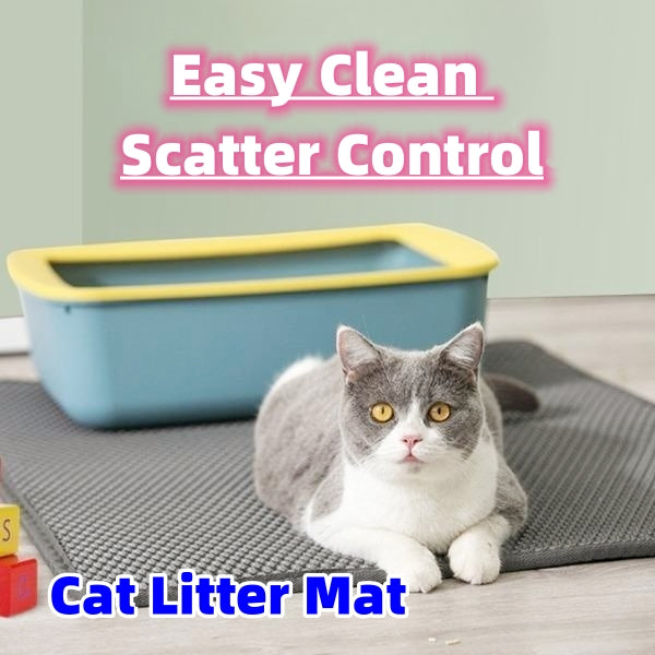 Double-layer waterproof honeycomb cat litter mat for trapping loose litter